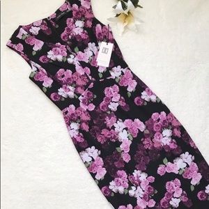 Ivanka Trump floral sheath dress, size four.